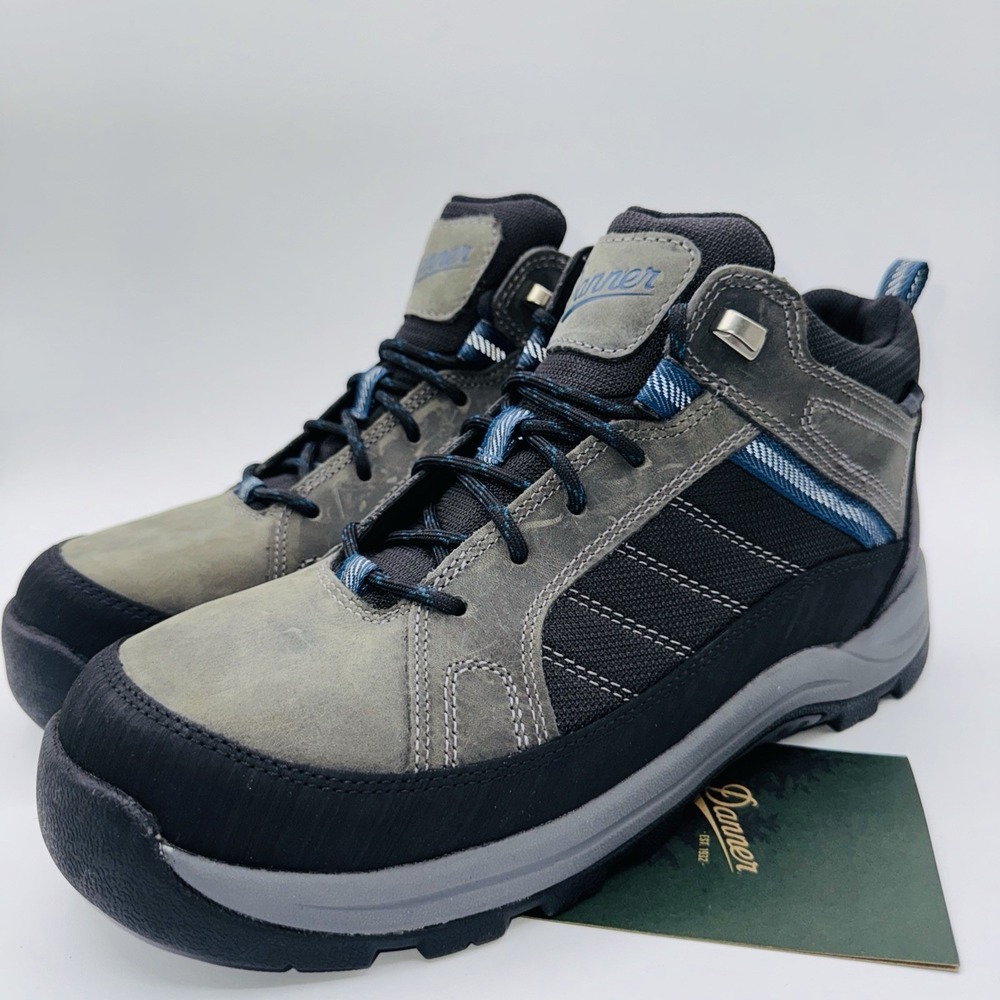 Danner Riverside Boots Men's Size 9 D Gray Waterproof Leather Steel Toe